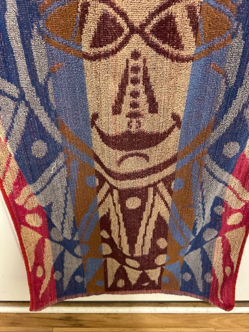 Kaufman Vintage Beach Towel Sun Face Aztec